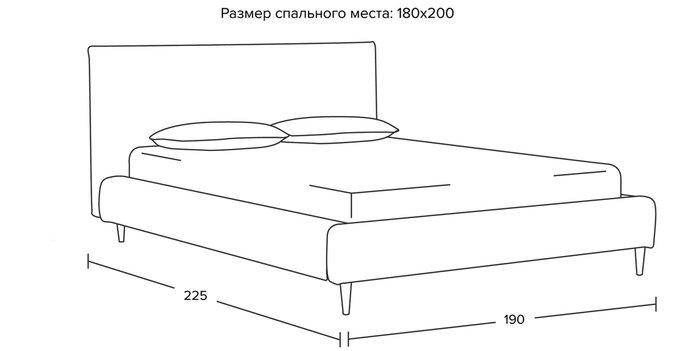 Кровать Эмбер 180х200 бежевого цвета  - купить Кровати для спальни по цене 75870.0