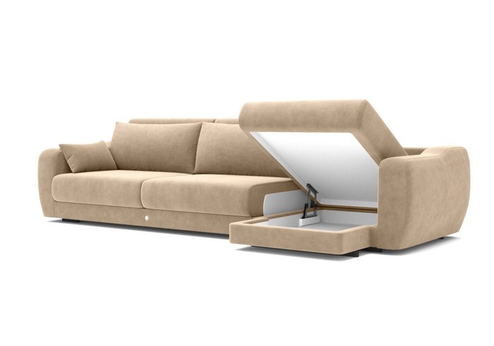 Угловой диван-кровать бежевого цвета - купить Угловые диваны по цене 305000.0
