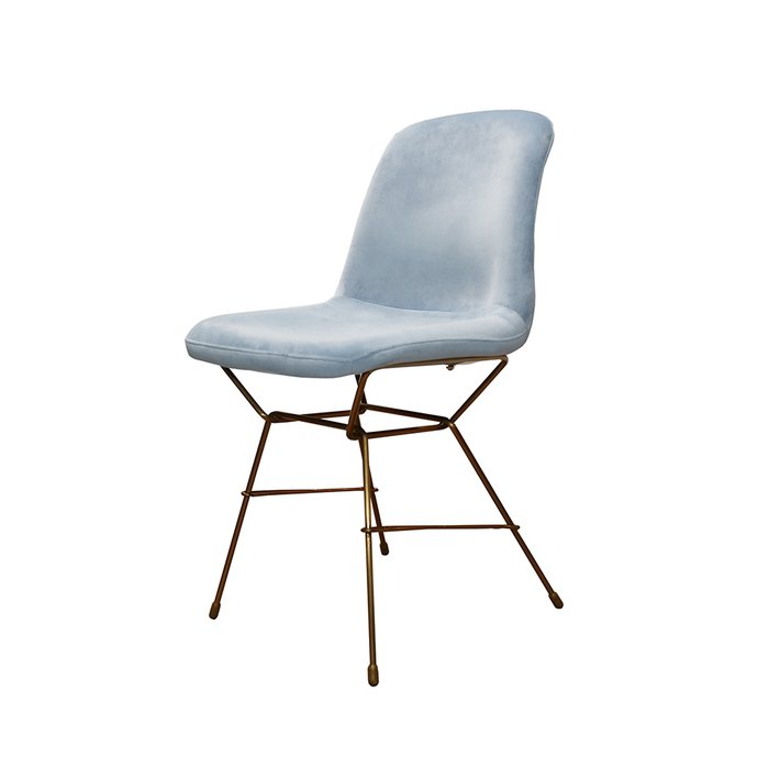 Полубарный стул голубого цвета