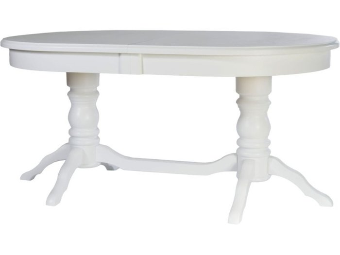 Раздвижной обеденный стол Зевс белого цвета