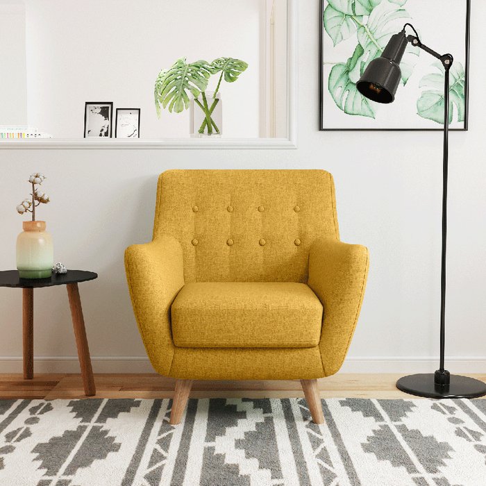 Кресло Picasso горчичного цвета - купить Интерьерные кресла по цене 35820.0