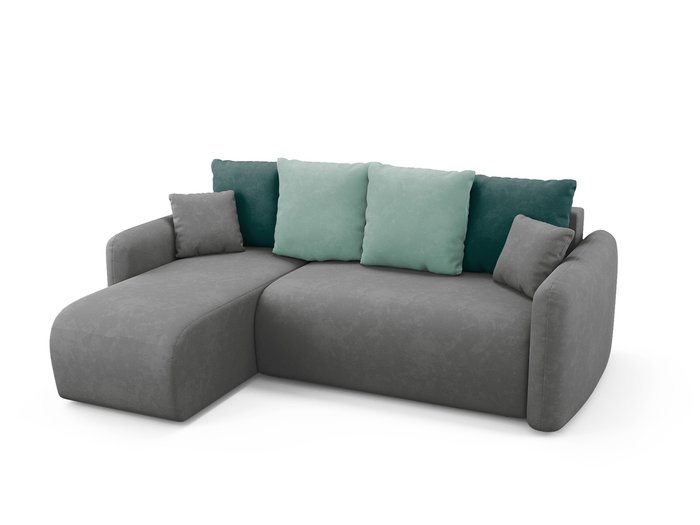 Угловой диван-кровать левый Arti серого цвета - купить Угловые диваны по цене 77100.0