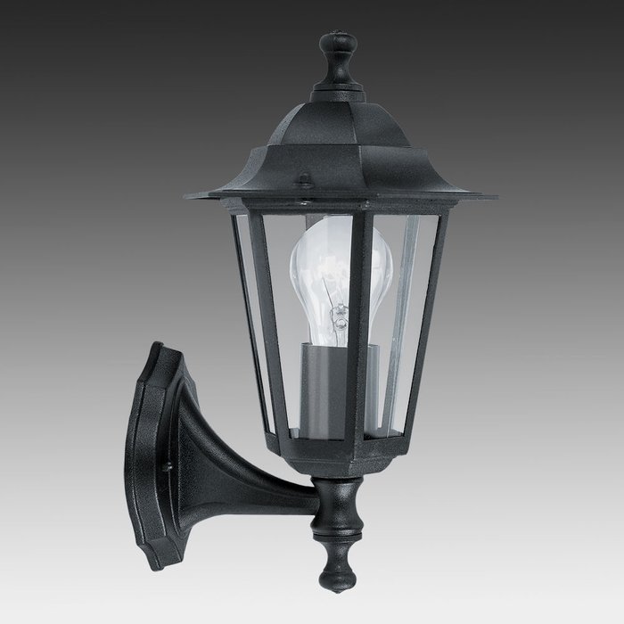 Уличный настенный светильник Laterna черного цвета - купить Настенные уличные светильники по цене 2990.0