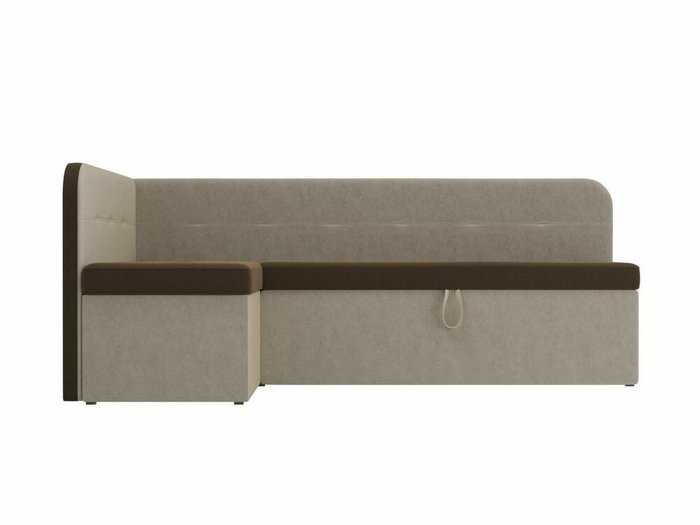 Угловой диван-кровать Форест бежево-коричневого цвета левый угол - купить Угловые диваны по цене 40999.0