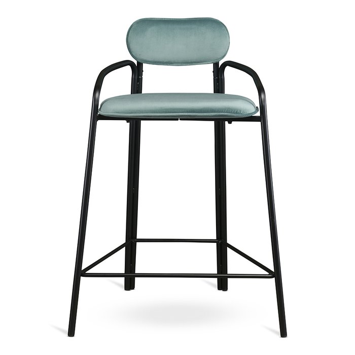 Стул полубарный Ror round черно-бирюзового цвета - купить Барные стулья по цене 18900.0