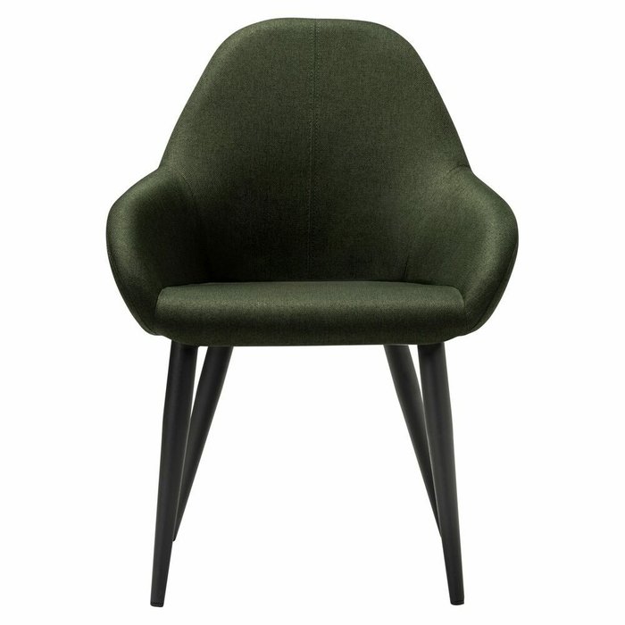Стул-кресло Kent темно-зеленого цвета с черными ножками - купить Обеденные стулья по цене 9990.0