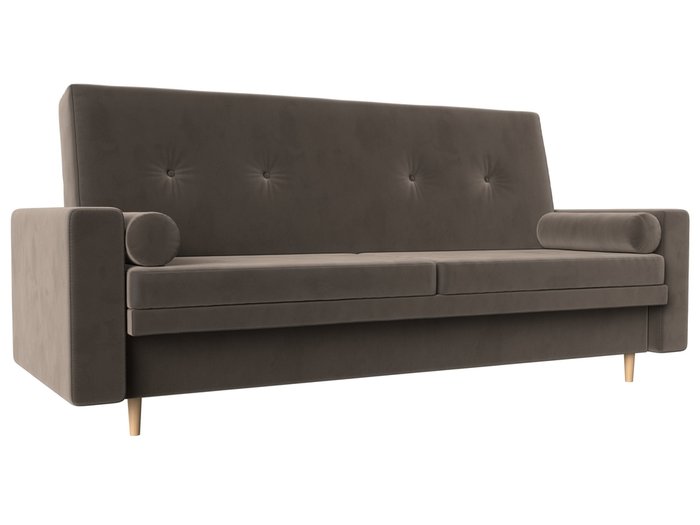 Прямой диван-кровать Белфаст коричневого цвета (книжка)