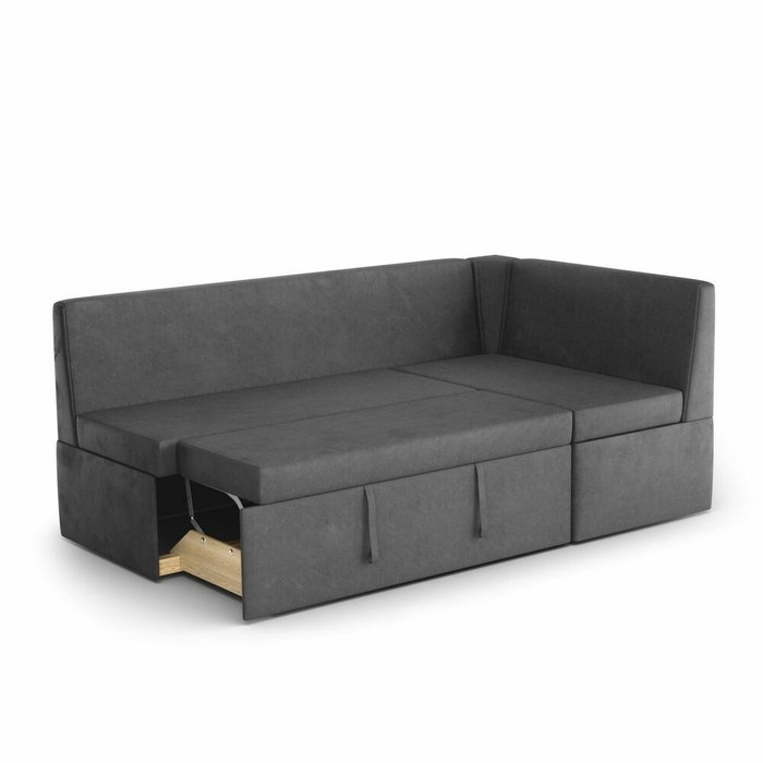 Угловой диван-кровать Нарва темно-серого цвета - лучшие Угловые диваны в INMYROOM Угловой диван-кровать Нарва темно-серого цвета - лучшие Угловые диваны в INMYROOM