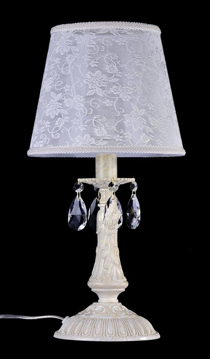 Настольная лампа Filomena с белым абажуром - лучшие Настольные лампы в INMYROOM