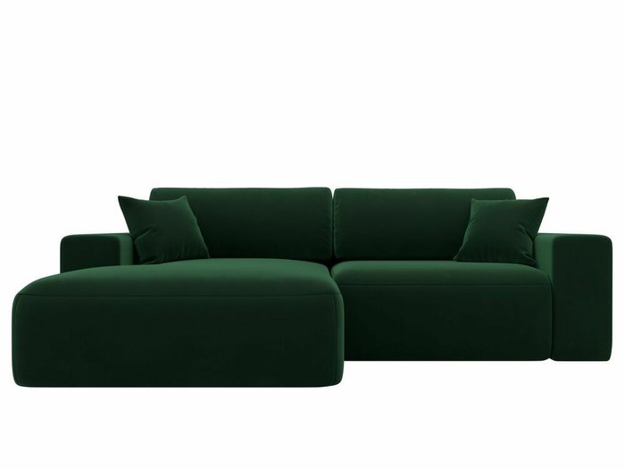Угловой диван-кровать Лига 036 Классик темно-зеленого цвета левый угол - купить Угловые диваны по цене 86999.0