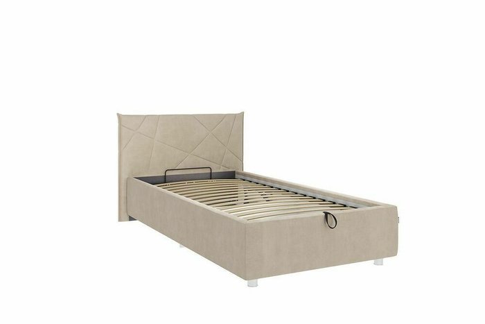 Кровать Бест 90х200 бежевого цвета с подъемным механизмом - купить Кровати для спальни по цене 21880.0