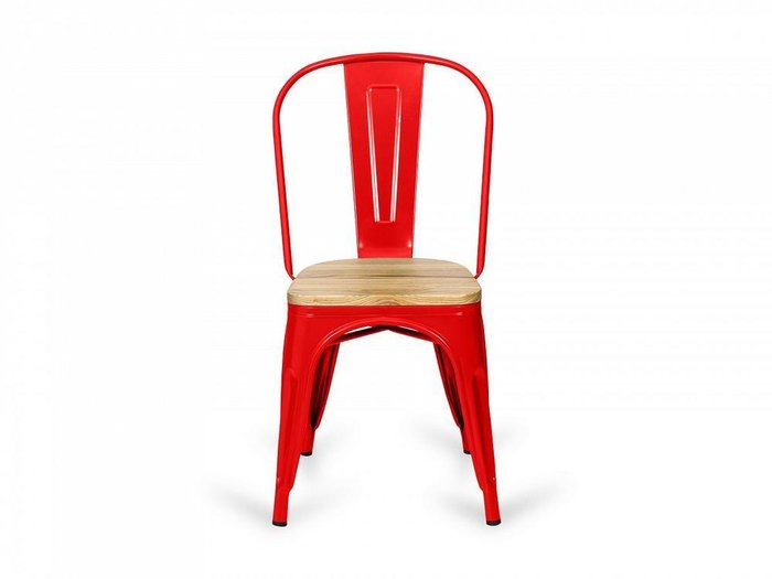 Стул Tolix wood красно-коричневого цвета - купить Обеденные стулья по цене 4900.0 Стул Tolix wood красно-коричневого цвета - купить Обеденные стулья по цене 4900.0