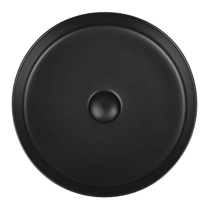 Раковина накладная Vincea черного цвета круглая 40 см - купить Раковины для ванной комнаты по цене 12952.0