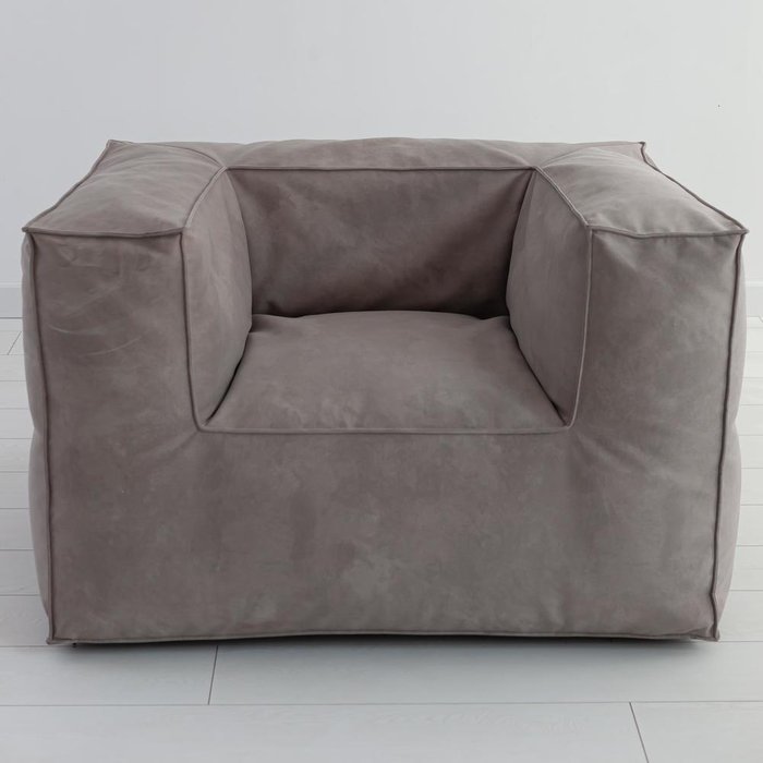 Кресло с подлокотниками Flat Velur бежевого цвета - купить Бескаркасная мебель по цене 30125.0