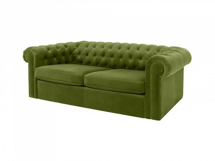 Диван Chesterfield зеленого цвета - купить Прямые диваны по цене 87750.0