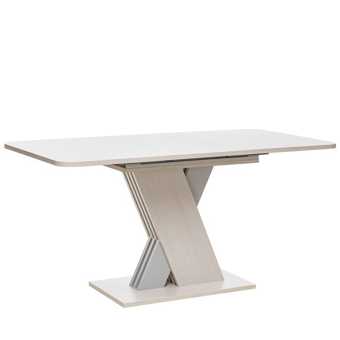 Раздвижной обеденный стол Гросс белого цвета  - лучшие Обеденные столы в INMYROOM