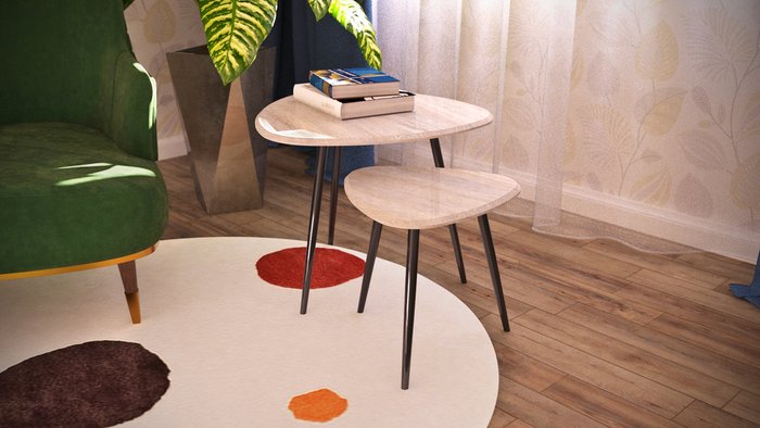 Кофейный стол Сallisto серо-бежевого цвета - лучшие Кофейные столики в INMYROOM