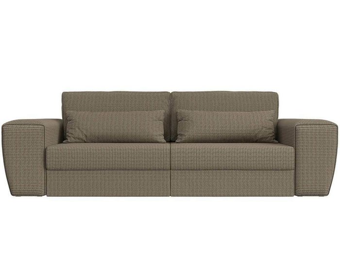 Прямой диван-кровать Лига 008 коричнево-бежевого цвета - купить Прямые диваны по цене 60999.0