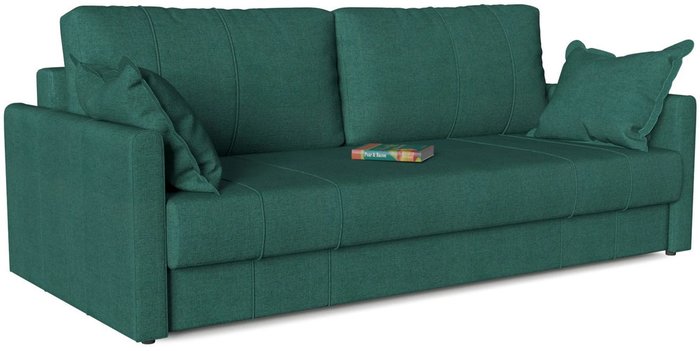 Диван-кровать прямой Римини tesla green зеленого цвета