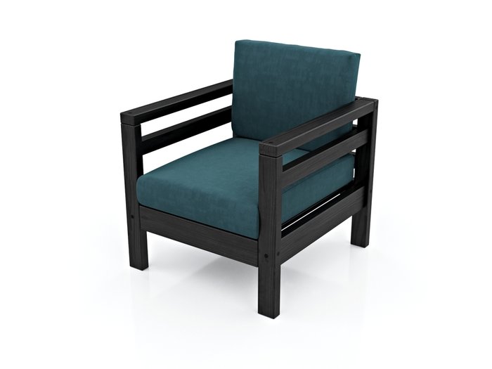 Кресло Домино темно-голубого цвета