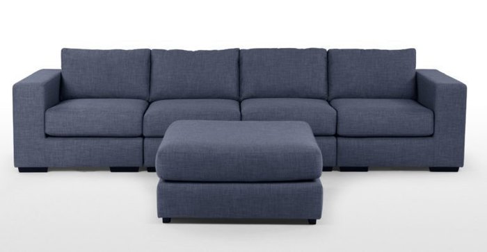 Модульный диван MORTI синего цвета - купить Угловые диваны по цене 121600.0