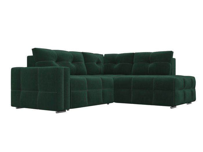 Угловой диван-кровать Леос зеленого цвета - лучшие Угловые диваны в INMYROOM