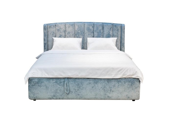 Кровать Odry бирюзового цвета 160х200 c подъемным механизмом 