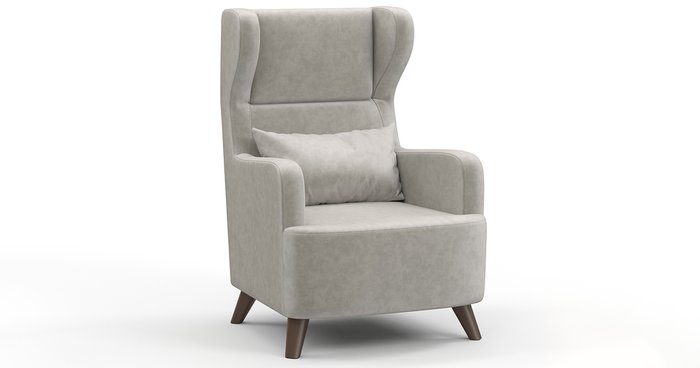 Кресло для отдыха Меланж серо-бежевого цвета