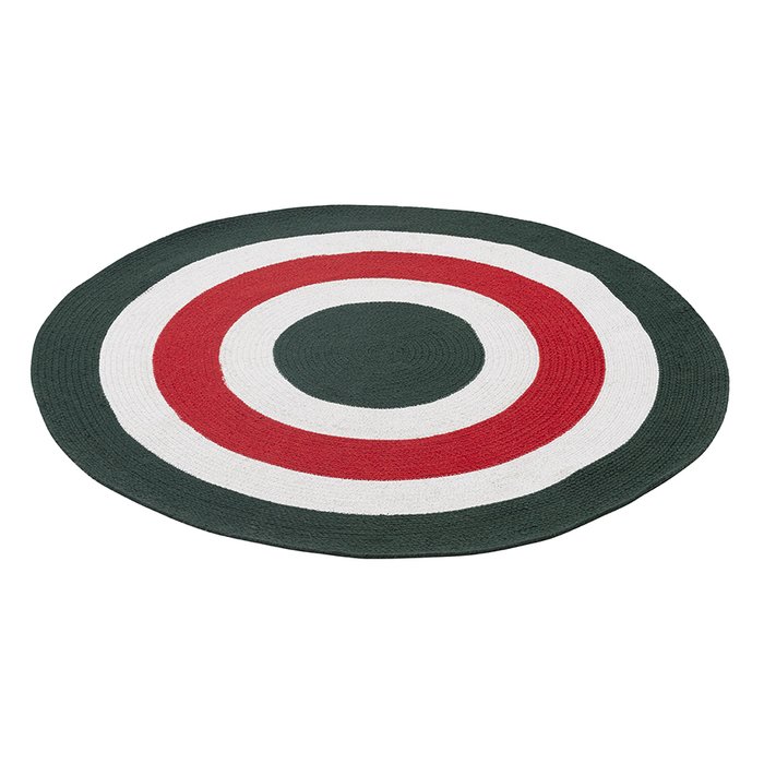 Ковер из хлопка target из коллекции Ethnic 120х120 темно-зеленого цвета - купить Ковры по цене 5517.0 Ковер из хлопка target из коллекции Ethnic 120х120 темно-зеленого цвета - купить Ковры по цене 5517.0