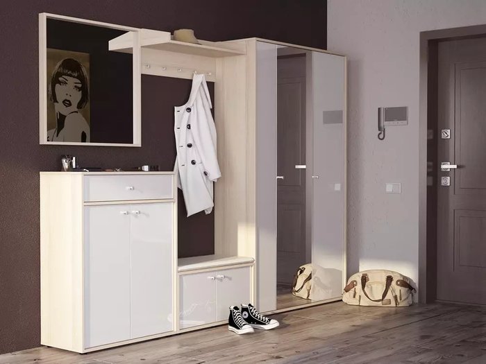 Зеркало настенное Latte в раме цвета Ясень коибро - лучшие Настенные зеркала в INMYROOM