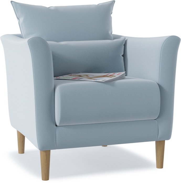 Кресло Катрин Pastel Blue серо-голубого цвета 