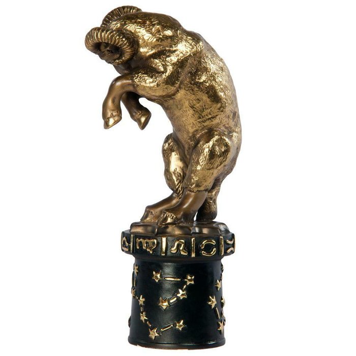 Статуэтка Знак зодиака Овен бронзового цвета - купить Фигуры и статуэтки по цене 7943.0