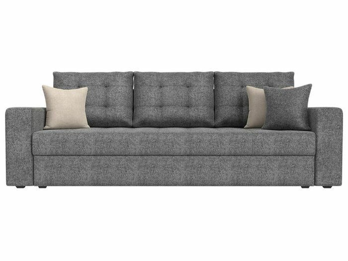 Прямой диван-кровать Ливерпуль серого цвета - купить Прямые диваны по цене 37999.0