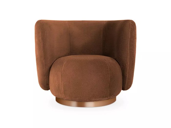 Кресло Lucca вращающееся коричневого цвета - купить Интерьерные кресла по цене 65070