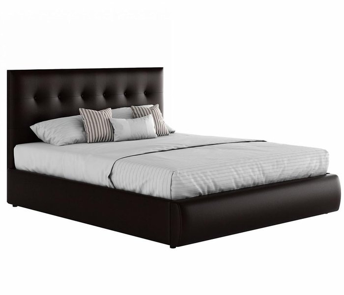 Кровать Селеста 160х200 с подъемным механизмом темно-коричневого цвет