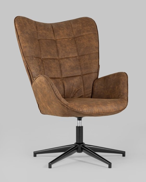 Кресло Ирис вращающееся коричневого цвета - купить Офисные кресла по цене 18290.0