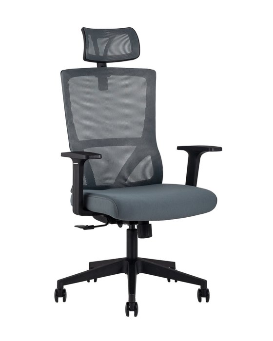 Кресло руководителя Top Chairs Local серого цвета