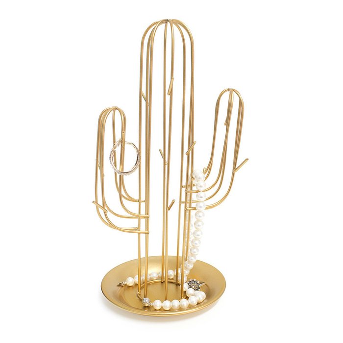 Подставка для украшений Cactus золотого цвета