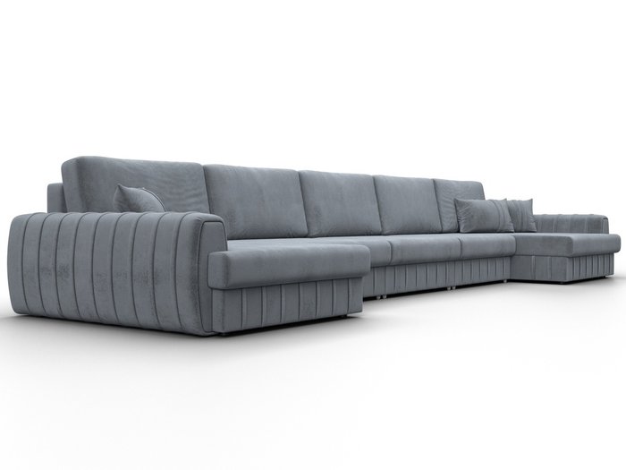 Угловой диван-кровать Лига-057 МегаЛонг серого цвета - лучшие Угловые диваны в INMYROOM Угловой диван-кровать Лига-057 МегаЛонг серого цвета - лучшие Угловые диваны в INMYROOM