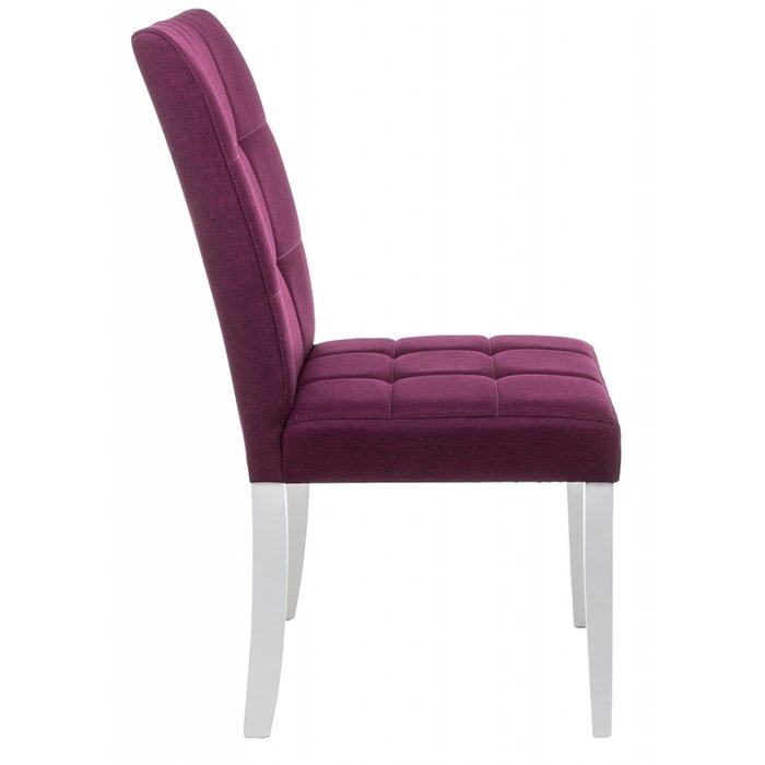 Стул Madina white fabric purple фиолетового цвета - лучшие Обеденные стулья в INMYROOM