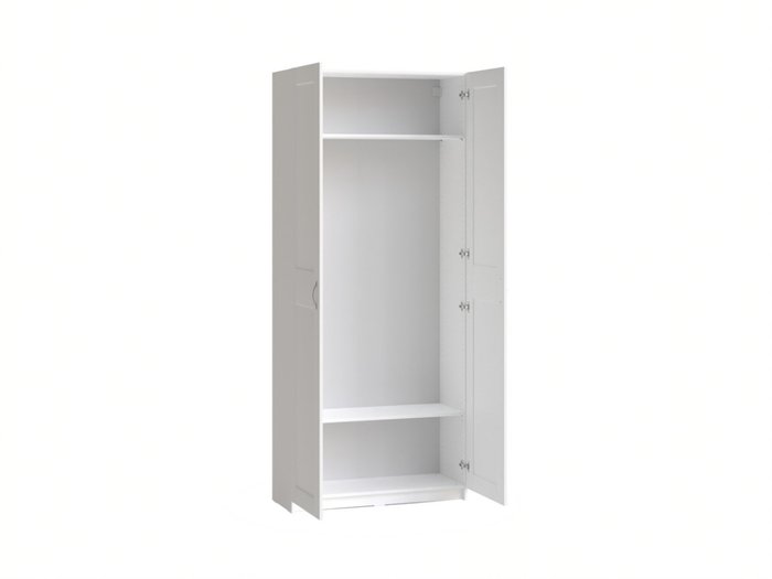 Шкаф двухдверный узкий Макс белого цвета - купить Шкафы распашные по цене 18999.0