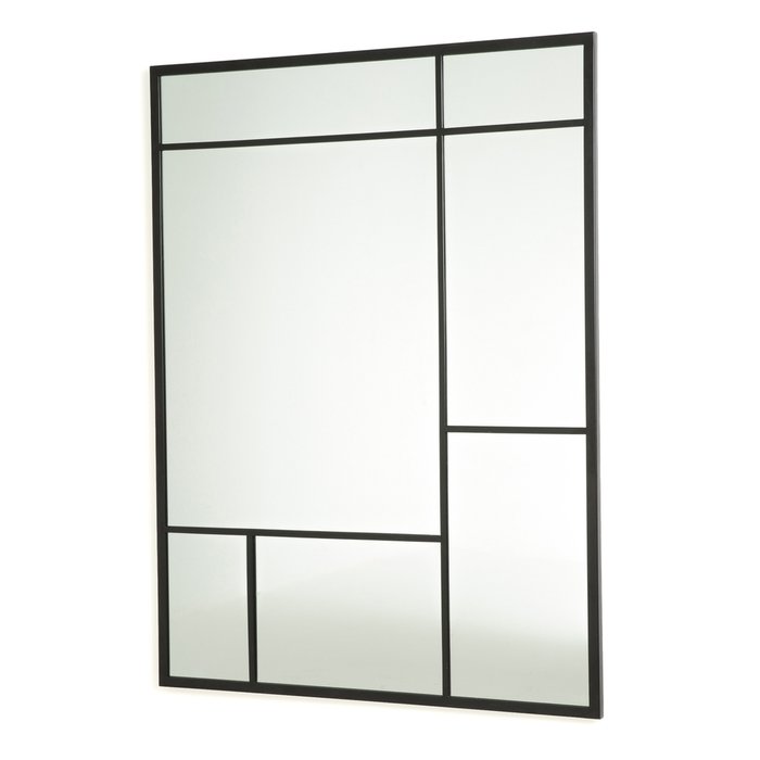 Настенное зеркало Lenaig 90х120 черного цвета - купить Настенные зеркала по цене 20651.0
