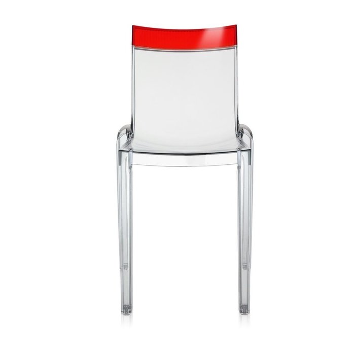 Стул Hi-Cut прозрачный с оранжевой вставкой  - купить Обеденные стулья по цене 36121.0