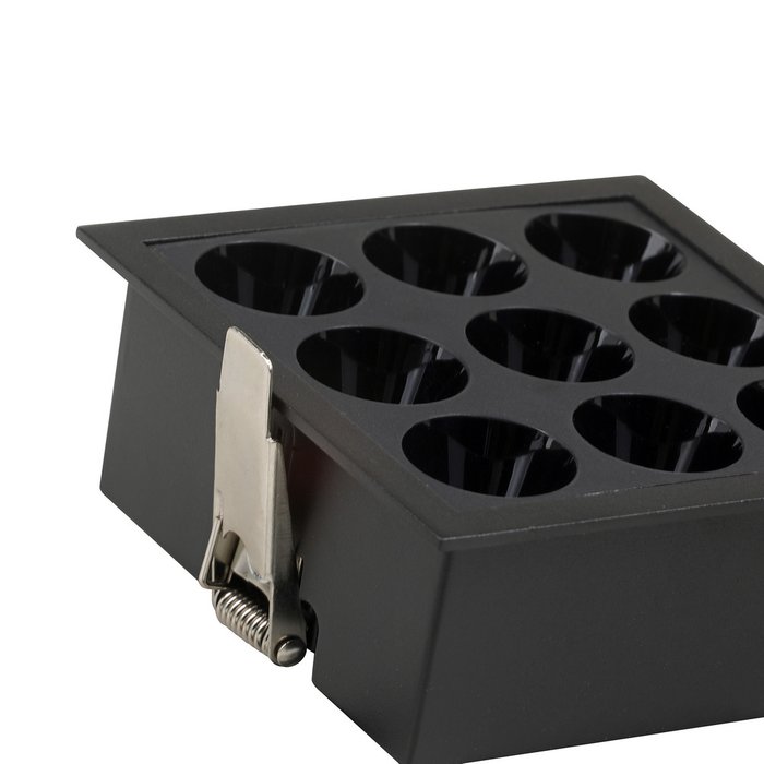 Встраиваемый черный LED светильник с драйвером, 18Вт, 4000К,  24°, 1365лм - купить Встраиваемые споты по цене 4970