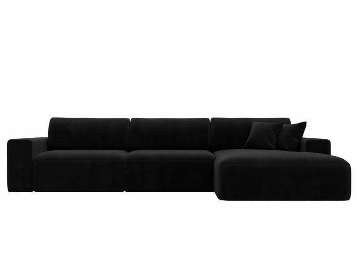 Угловой диван-кровать Лига 036 Классик Лонг черного цвета правый угол - купить Угловые диваны по цене 109999.0