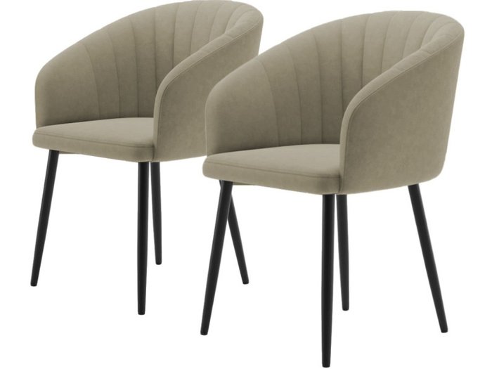 Комплект из двух стульев Верона серого цвета