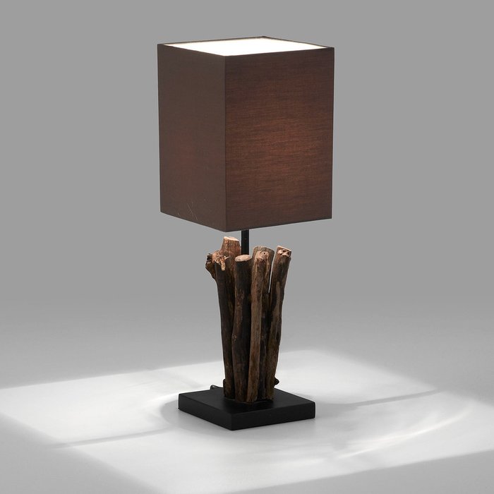  Настольная лампа Julia Grup SERATNA Tropical Wood Shade   - купить Настольные лампы по цене 10990.0