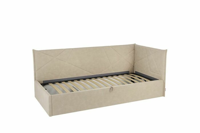 Кровать Бест 90х200 бежевого цвета с подъемным механизмом - купить Кровати для спальни по цене 26590.0