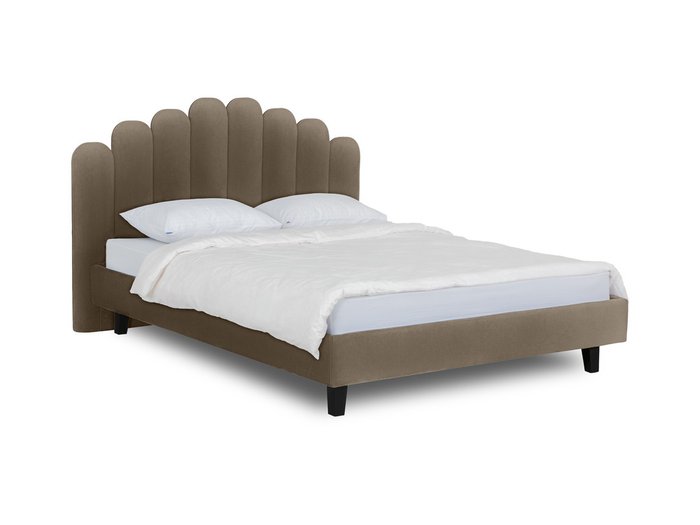Кровать Queen Sharlotta L серо-коричневого цвета 160х200