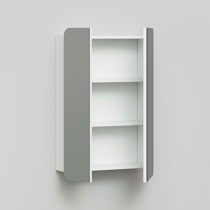 Зеркальный шкаф Анкона 50 белого цвета - купить Полки по цене 5290.0